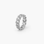 ICED CUBAN RING - SILVER