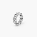 ICED LINK RING - SILVER