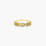 ICED CONNECTION RING - 18K GOLD