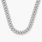 14MM LINKED CUBANS CHAIN - SILVER