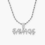 ICED SAVAGE ROPE CHAIN - SILVER
