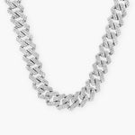 20MM ICED PRONG CHAIN - SILVER